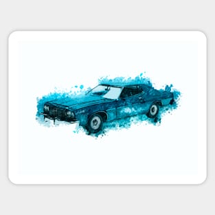 Classic Muscle Hot Rod Car Vintage style illustration art for the Hot Rod Enthusiasts Sticker